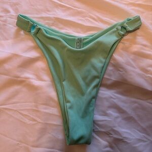 Mint Green Ribbed Bikini Bottom